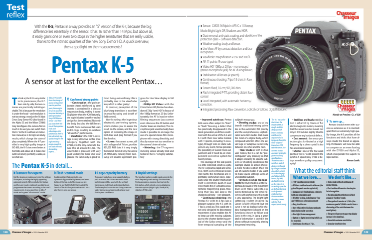 Test av Pentax K-5 i Chasseur d'Images