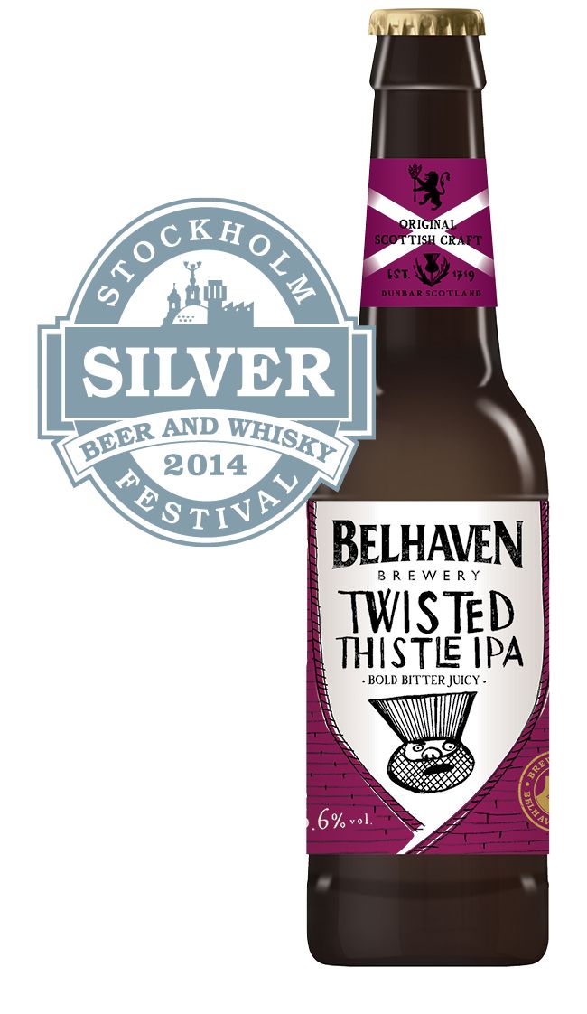 Silver till Belhaven Twisted Thistle på Stockholm Beer & Whisky Festival