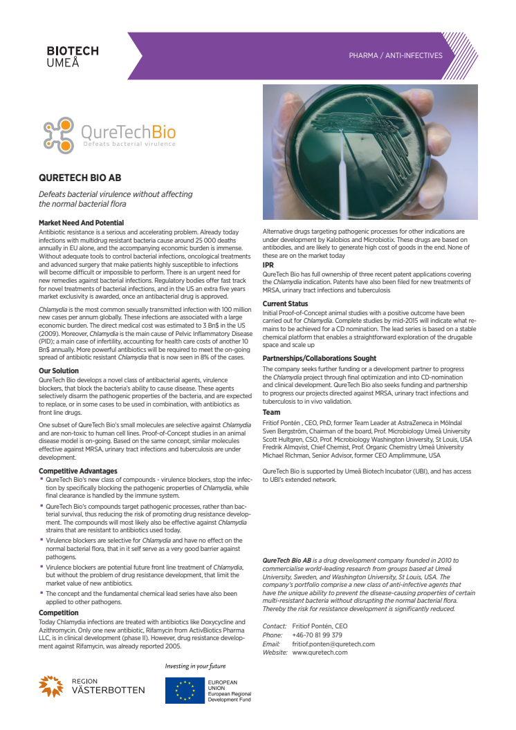 QureTech Bio one-pager