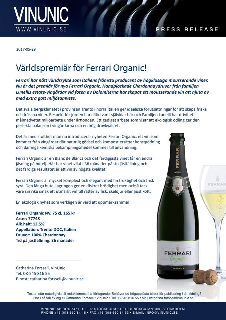 Världspremiär för Ferrari Organic