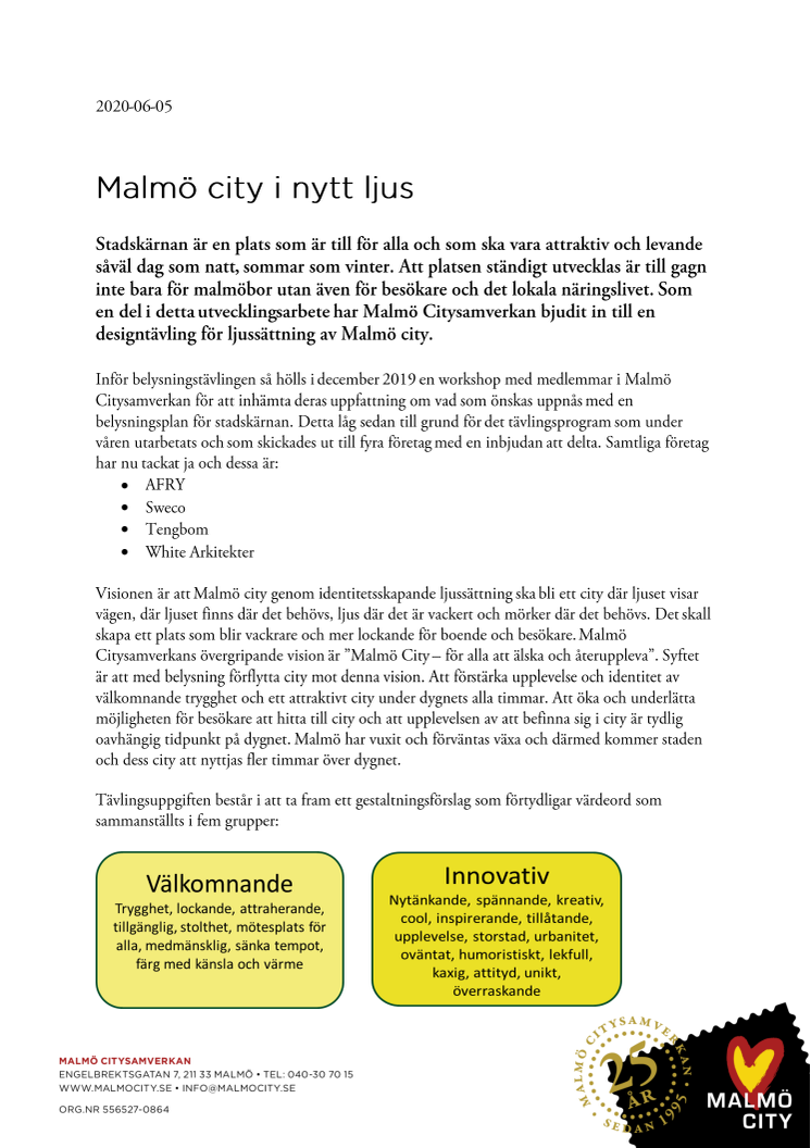 Malmö city i nytt ljus