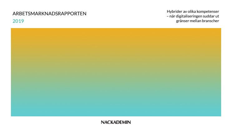 Arbetsmarknadsrapporten 2019