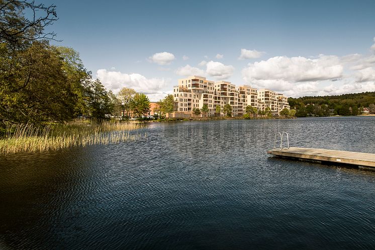 Sjöstaden i Alingsås vid sjön Gerdsken.