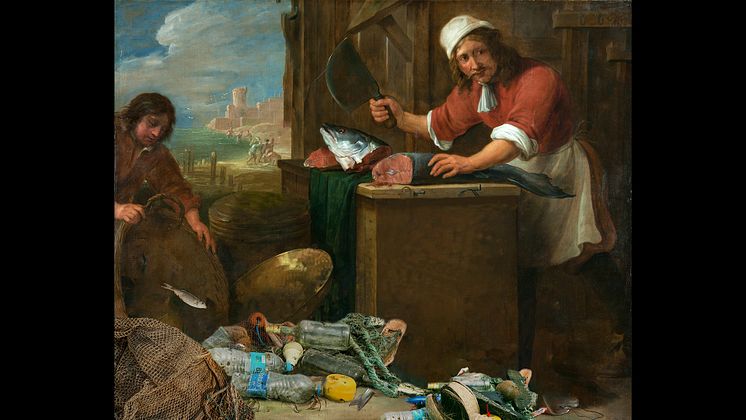 Bearbetning av David Teniers den yngres "Fiskmånglare"