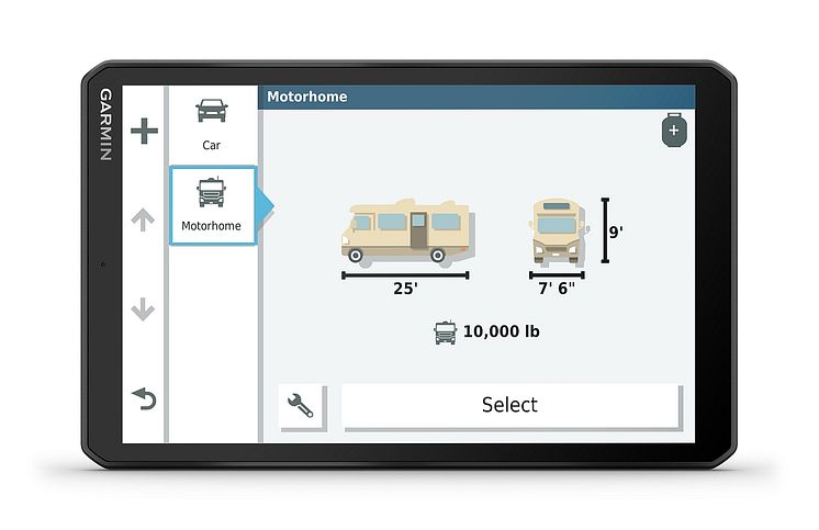 Camper 890 MT-D Fahrzeugspezifische Routenführung