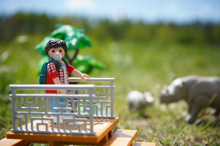 Im PLAYMOBIL Erlebnis-Zoo dürfen auch Nashörner nicht fehlen!