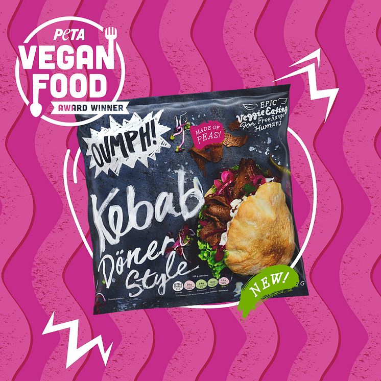 PETA UK utnämner Oumph! Döner Kebab till 'Best Vegan Meat' 