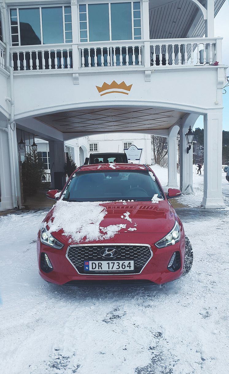 Nye Hyundai i30 på fjellet