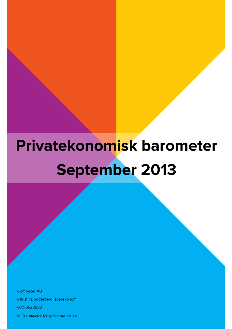 Privatekonomisk barometer september 2013