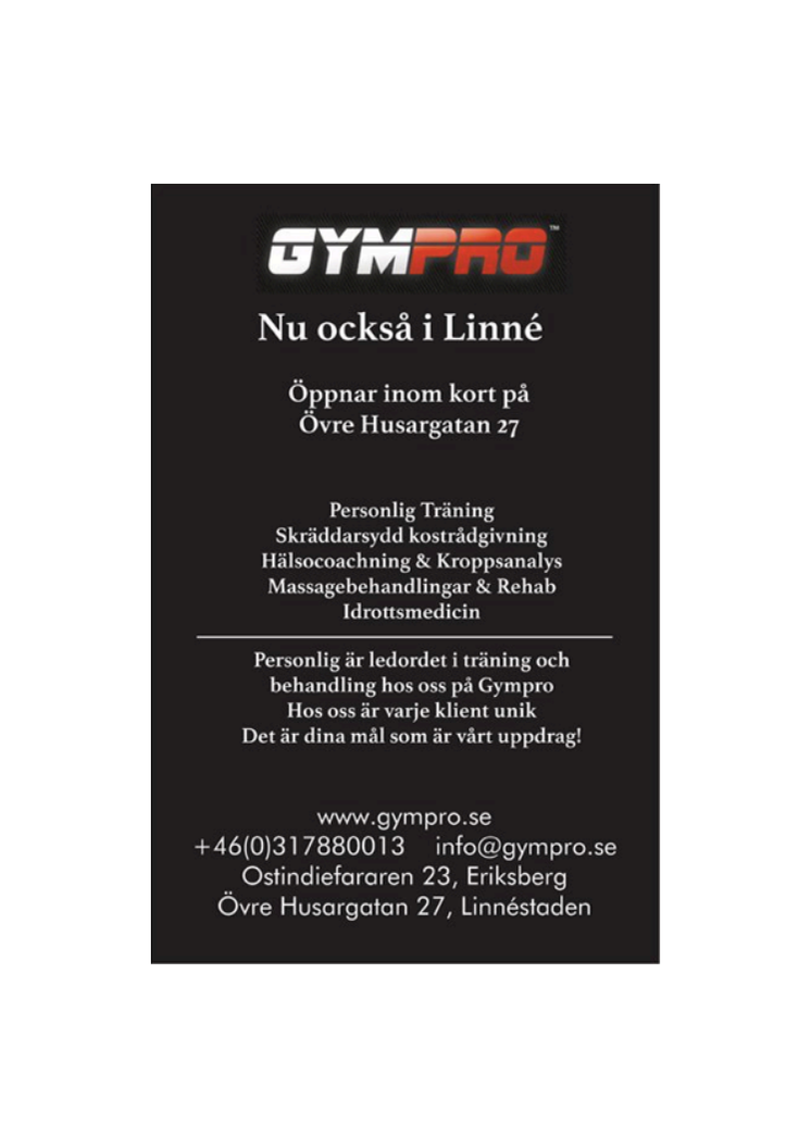 Invigning av Gympro PT Studio Linné 