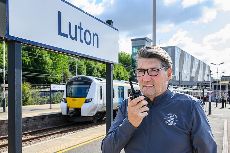 Luton legend gets passengers excited for Saturday's match