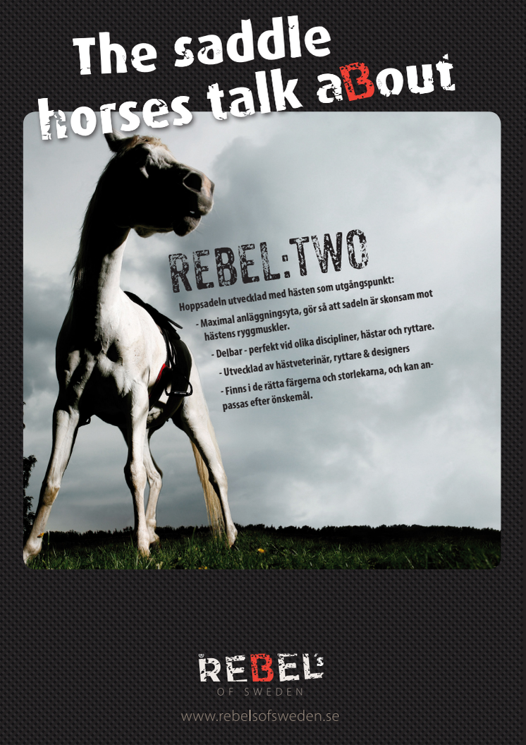 Faktablad för Rebel:Two – vår hoppsadel