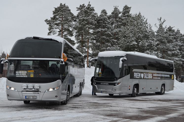 Nu rullar Vasaloppets nya miljöbussar