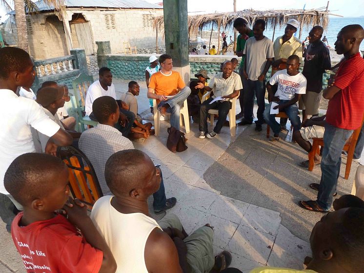 Medborgarmöte i Les Cayes på Haiti