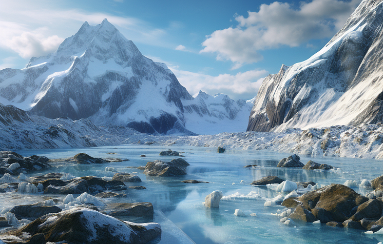 sofiajensfelt_photorealistic_glaciers_in_beautiful_nature_da828c44-ed15-496f-b93c-ac42a8c8299e