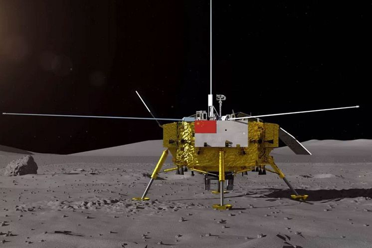 Den kinesiska månlandaren Chang’e-4. Foto: CNSA