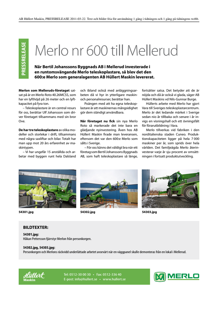600:e Merlon i Sverige