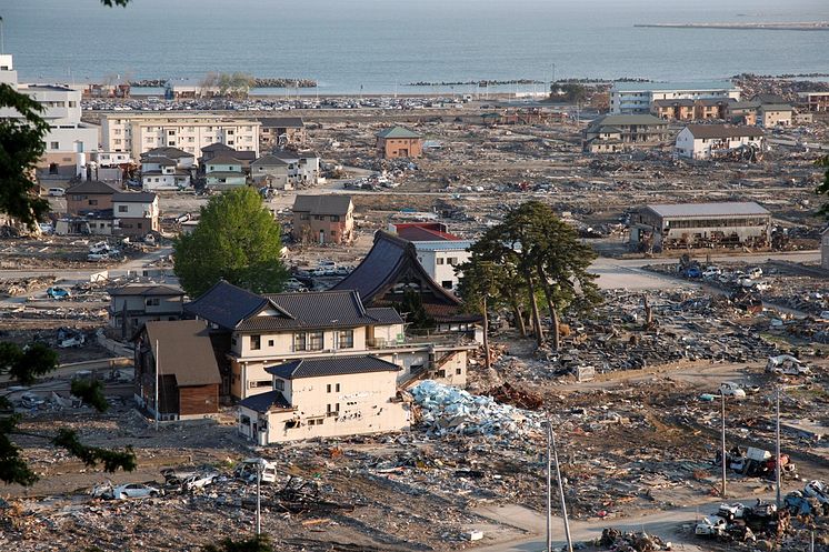Ishinomaki i Iwate län den 21 mars 2011 - Bild hämtad ur boken Fukushimas färger av Elin Lindqvist