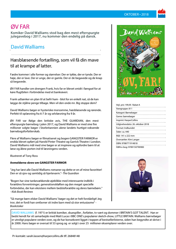 På vej fra HarperCollins: ØV FAR af David Walliams