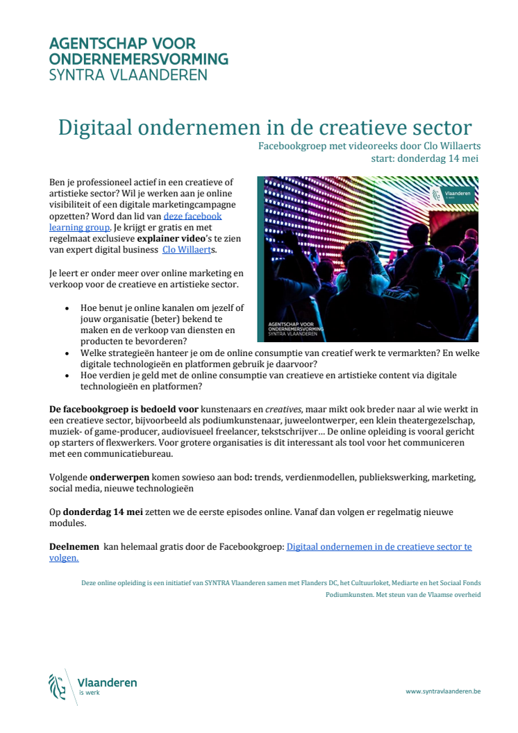 Digitaal ondernemen in de creatieve sector