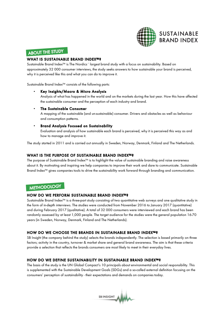 Metod - Sustainable Brand Index 2017