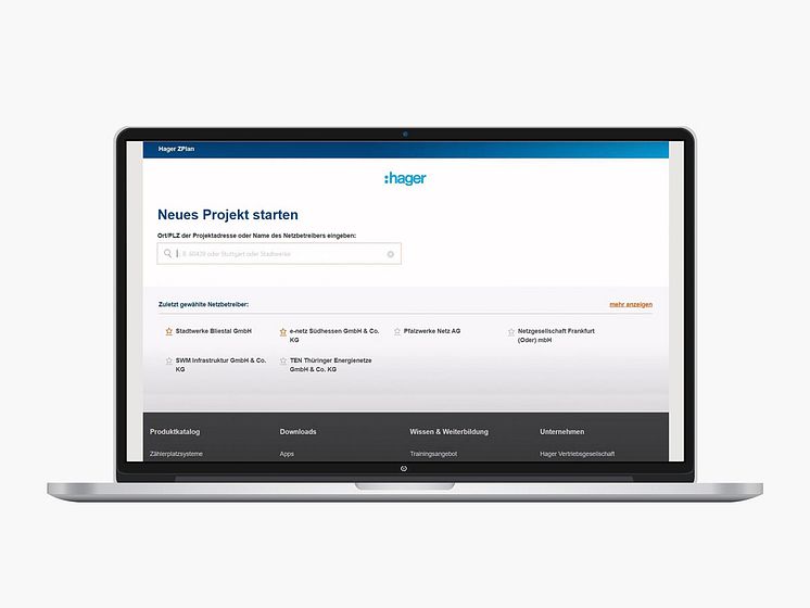 Hager ZPlan Screen