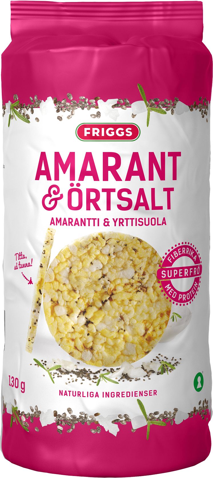 Friggs maiskake med amarantfrø og urtesalt