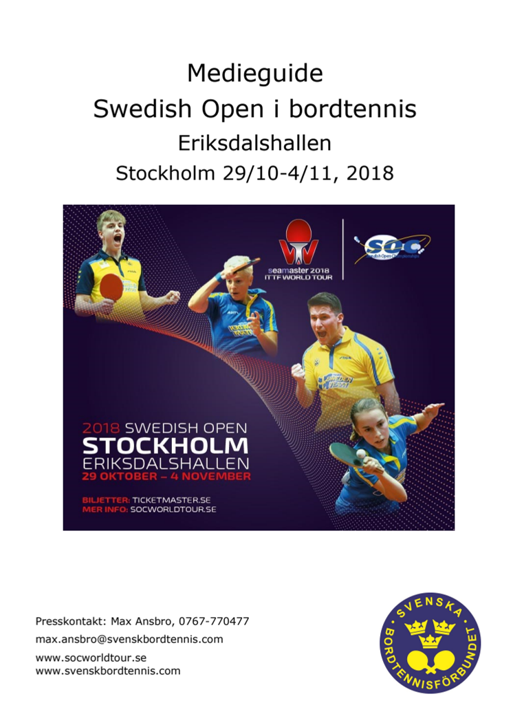 Medieguide SOC 2018, bordtennis