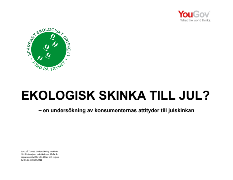 Ekologisk skinka till jul? - en konsumentundersökning