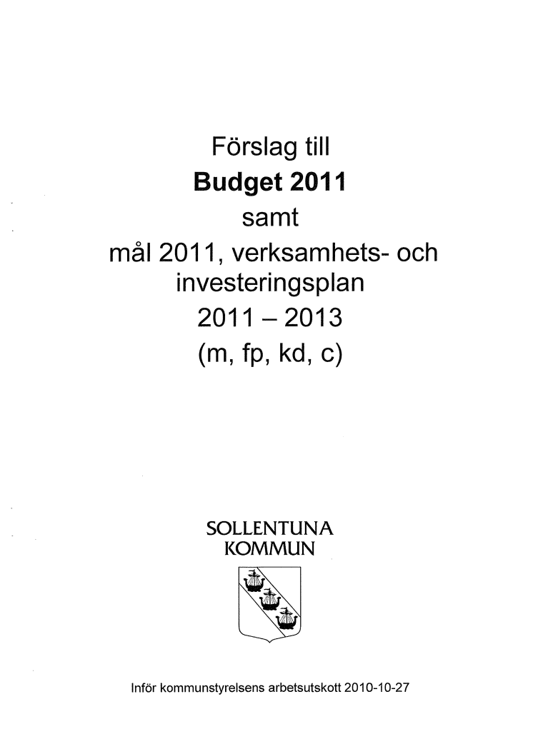 I Sollentuna satsar alliansen på barn, trygghet och kommunal service i budgetförslag