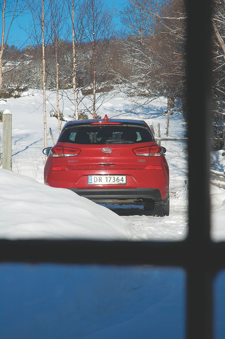 Nye Hyundai i30 på fjellet