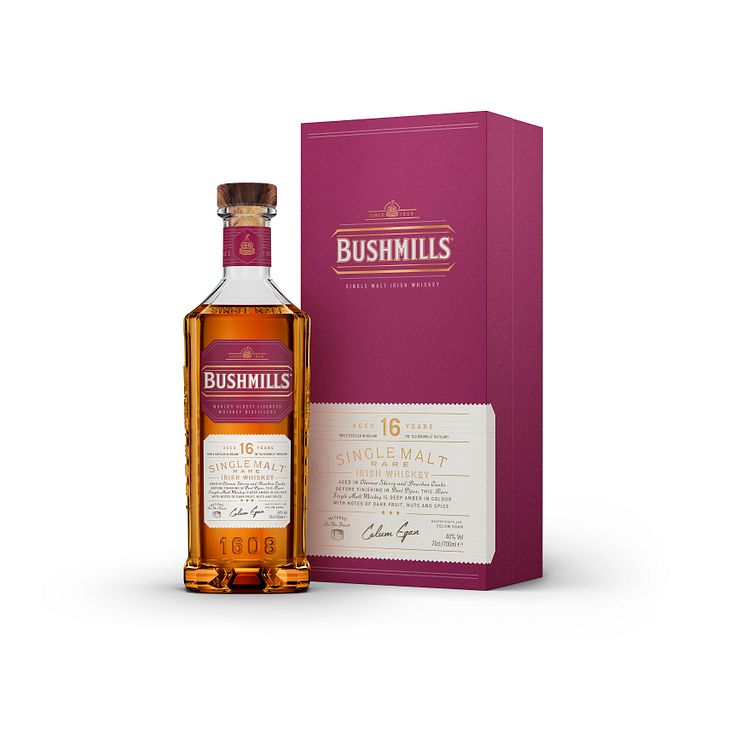 Bushmills 16YO  with Box 70cl - Bottle Shot