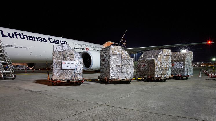 Db Schenker shipment in Frankfurt D-ALFG