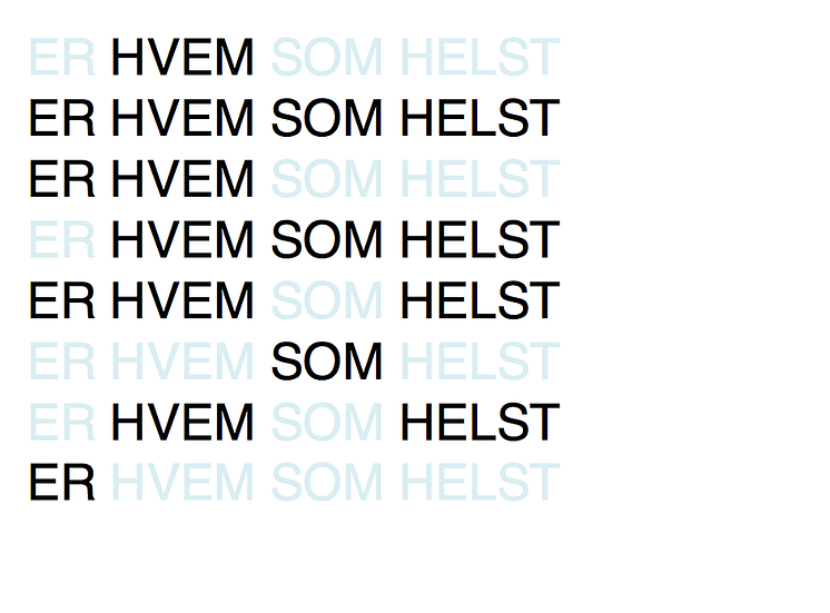 Morten Wintervold, HVEM ER HVEM SOM HELST, 2015