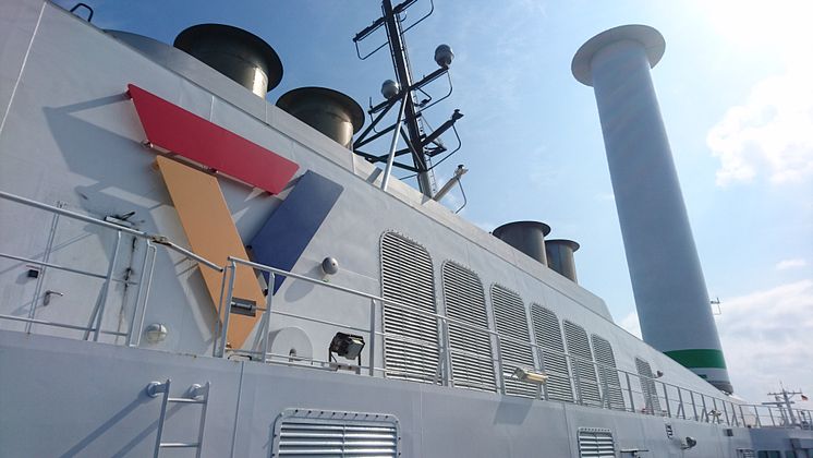 Scandlines logo and rotor sail