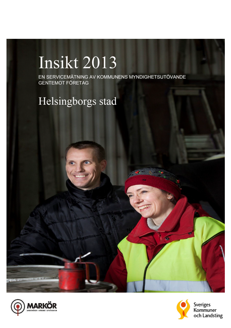 Företagsklimat 2013, en servicemätning av kommunernas myndighetsutövande gentemot företag, Helsingborgs stad