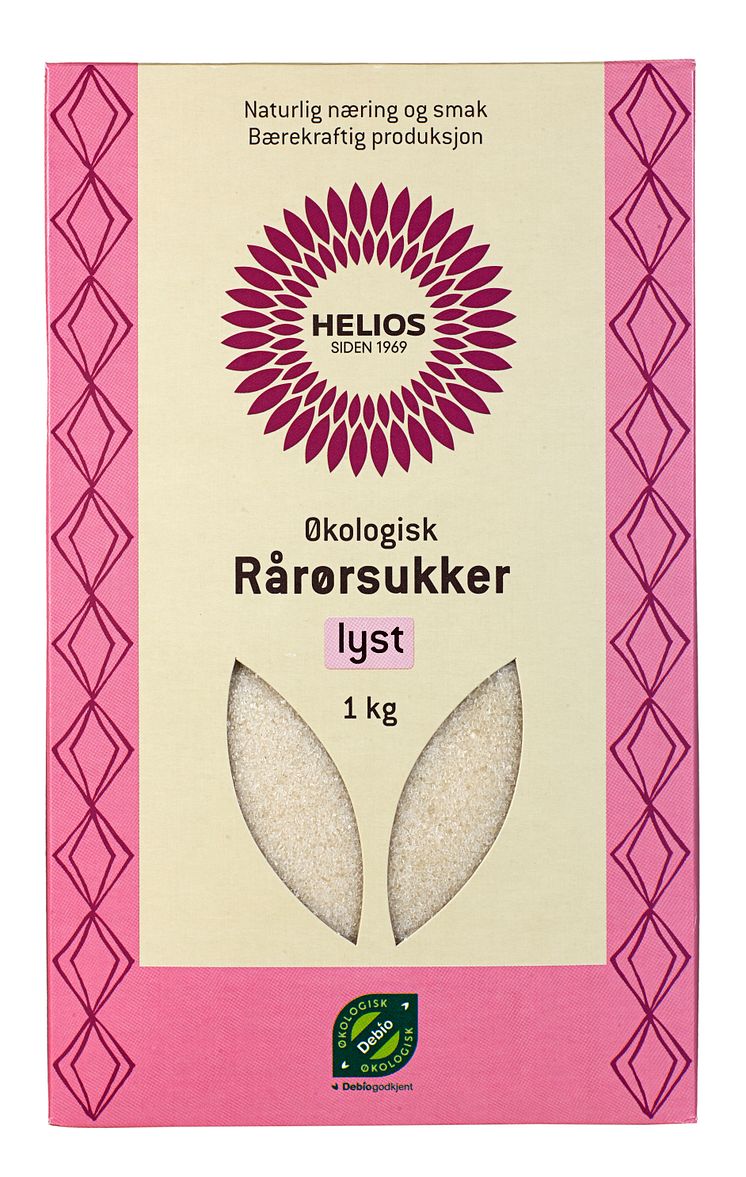 Helios rårørsukker lyst økologisk 1 kg