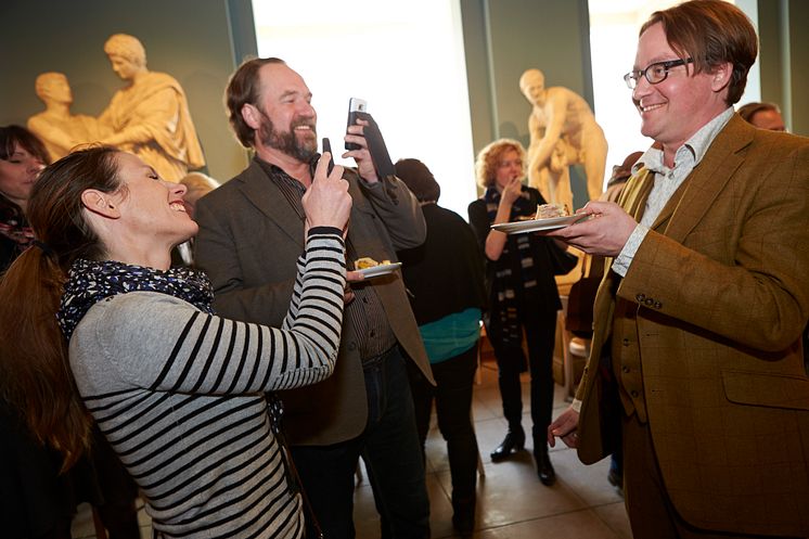 Johanna Westman, Bo Masser och Jens Linder på Svenskt Kötts pressträff om svensk gris 