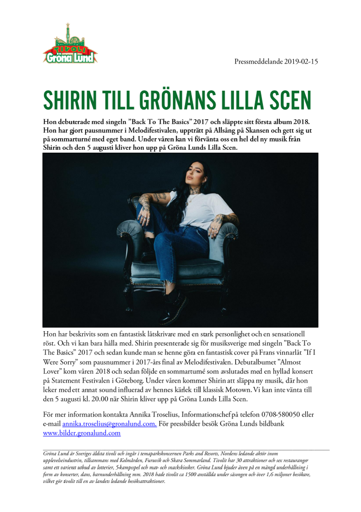 Shirin till Grönans Lilla Scen