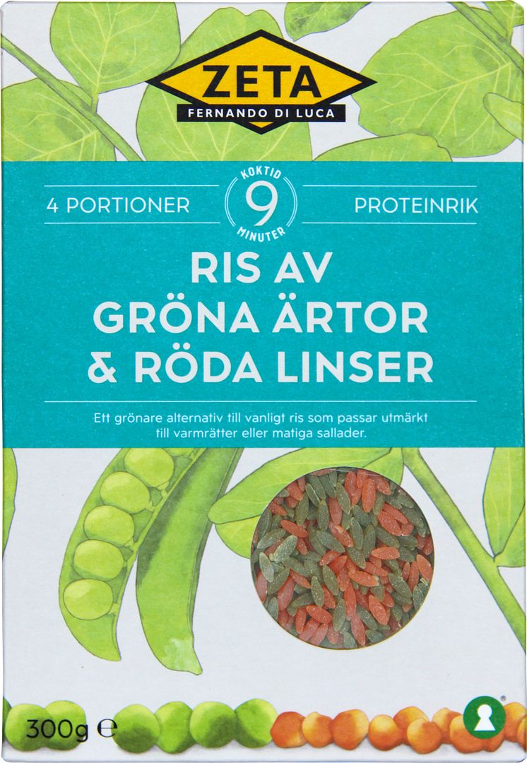 Zeta Ris av gröna ärtor & röda linser