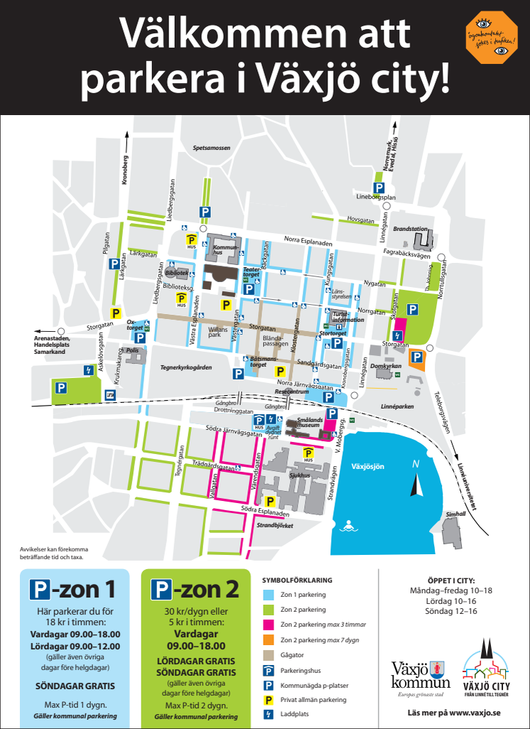 Parkeringskarta Växjö City