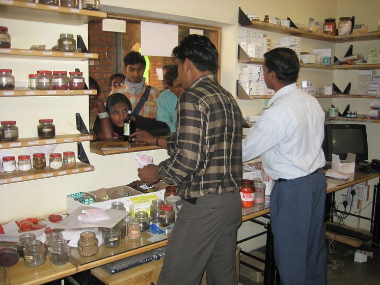 The pharmacy at Sambhavna
