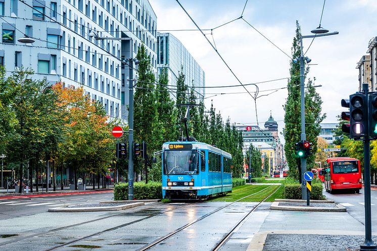 Trikk på ny trasé i Bjørvika og Dronning Eufemias gate