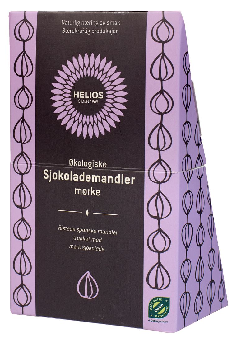 Helios sjokolademandler mørke økologisk 100 g