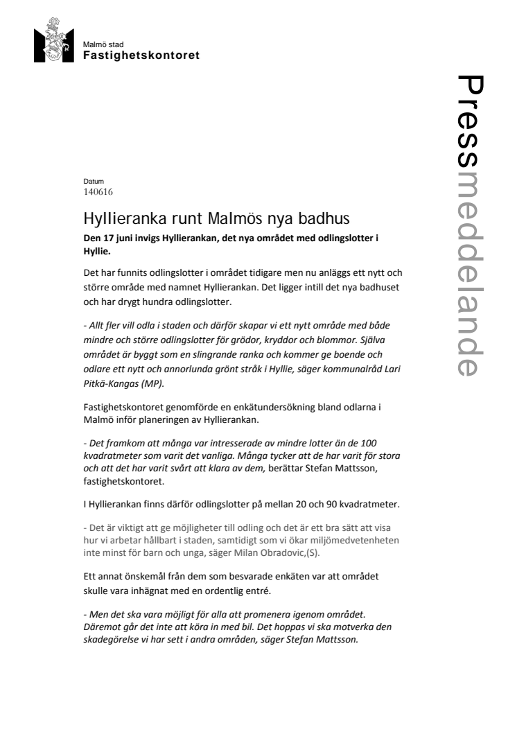 Hyllieranka runt Malmös nya badhus