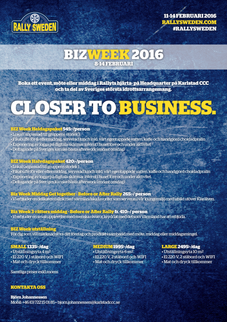 Rally Sweden Biz Week 8-14 februari 2016