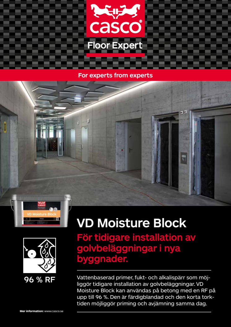 Bygg snabbare och flytta in tidigare med VD Moisture Block!