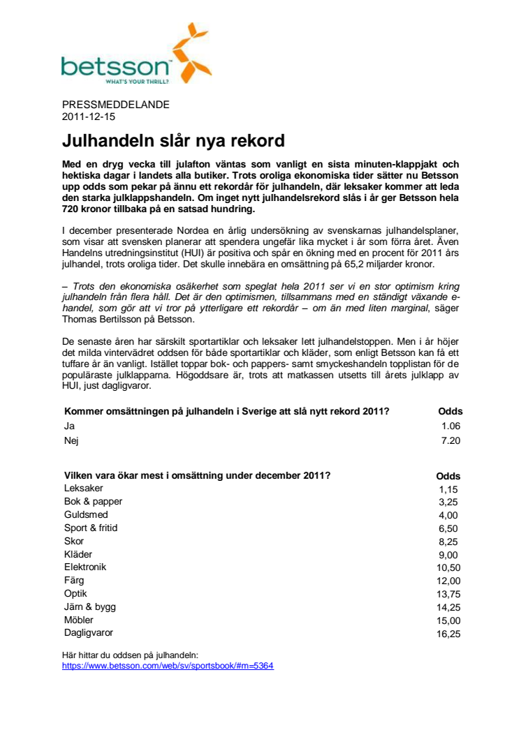 Julhandeln slår nya rekord