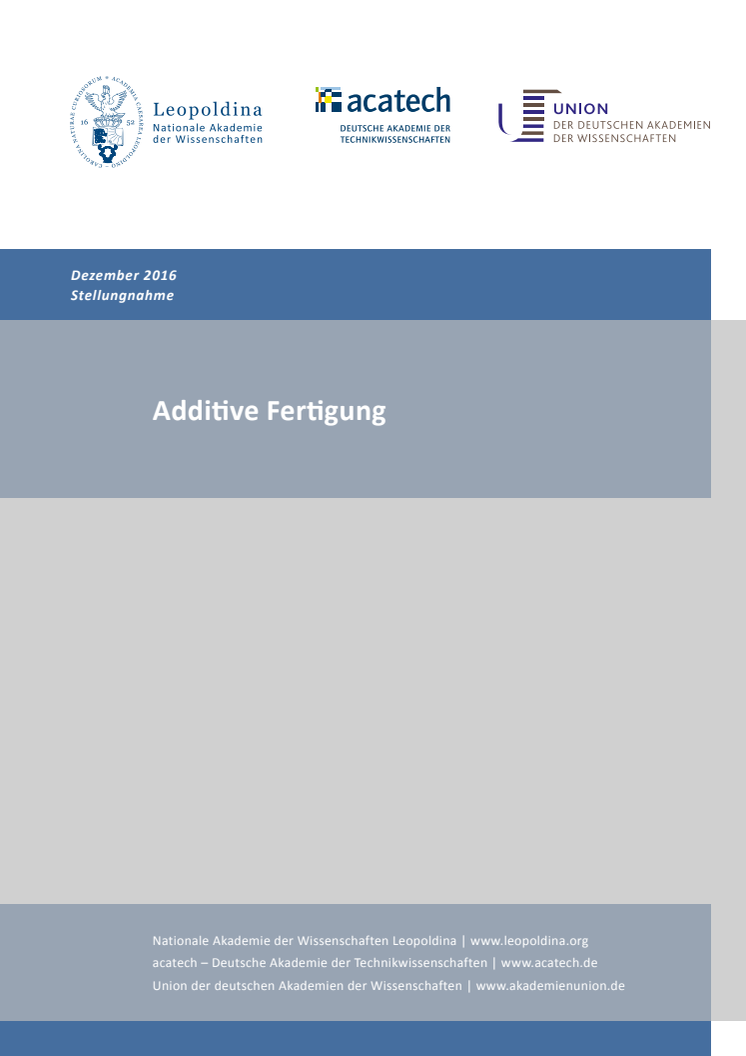 Stellungnahme Additive Fertigung 