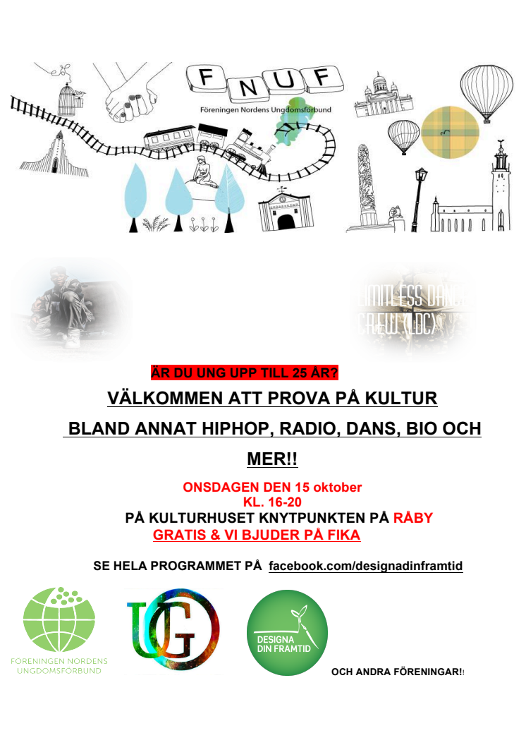 Affisch Föreningen Nordens Ungdomsförbund FNUF 